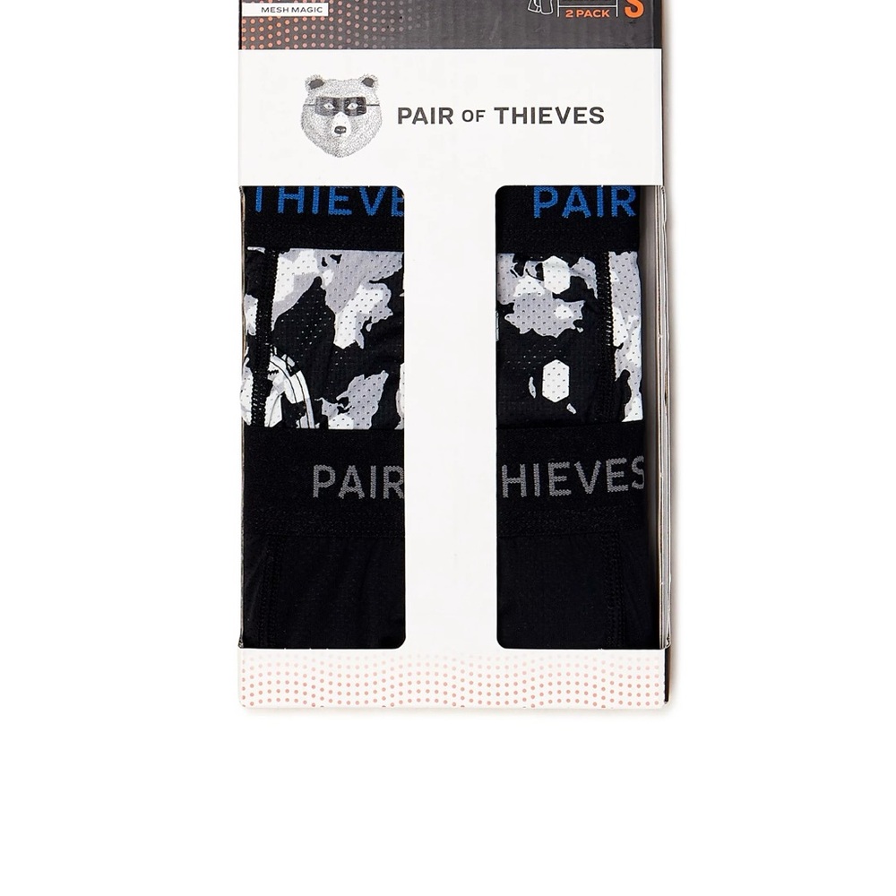 Pair of Thieves Men’s SuperFit Black Boxer Briefs 2-Pack Size Small